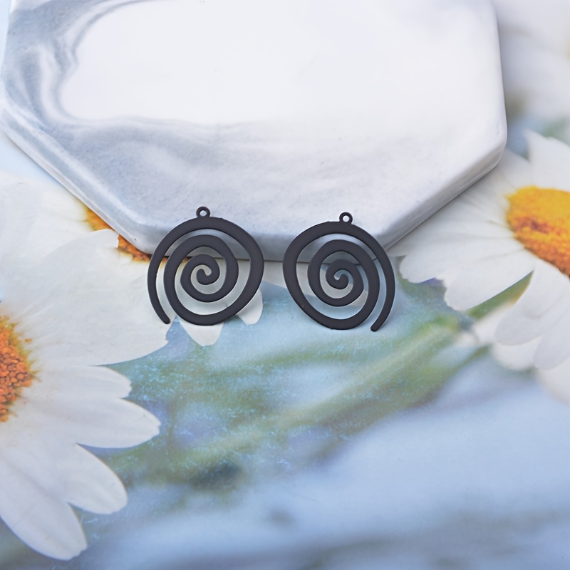 20pcs Copper Alloy Painted Multicolor Spiral Charms Set